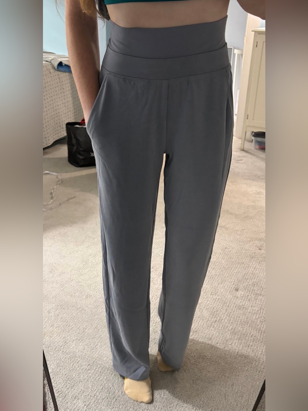 ATHLETA Seasoft Wide Leg Pant in Coastline Blue, XXS | New, Never Worn
